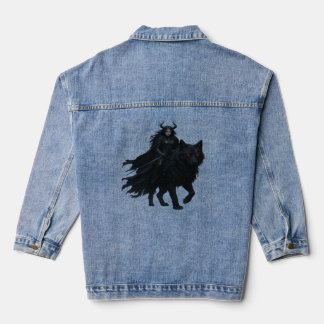 Dark Warrior on Hellenwolf Denim Jacket