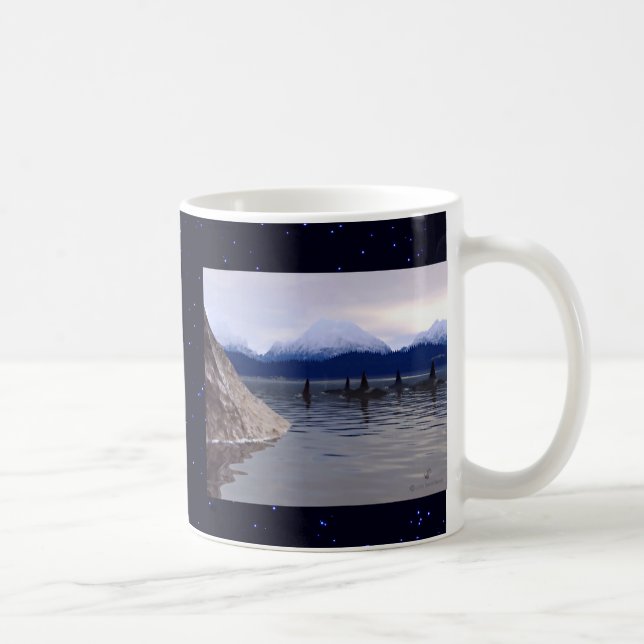 Dark Water Orca Coffee Mug (Right)