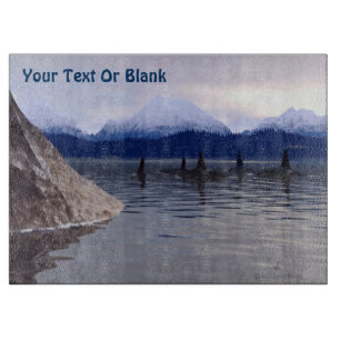 Dark Water Orca Cutting Board