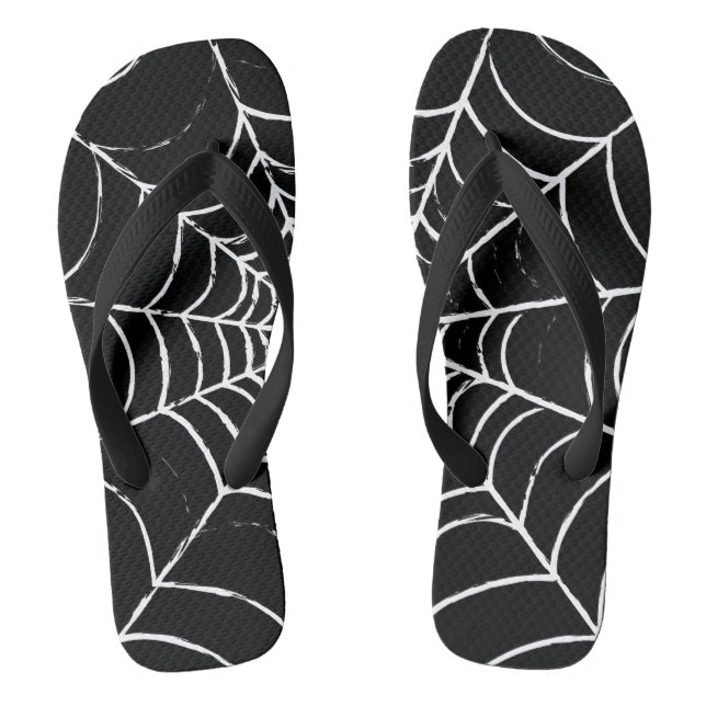 Dark Web Flip Flops (Footbed)