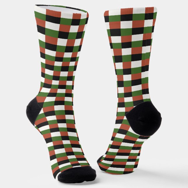 Dark, Wet Swamp Colors Socks (Angled)