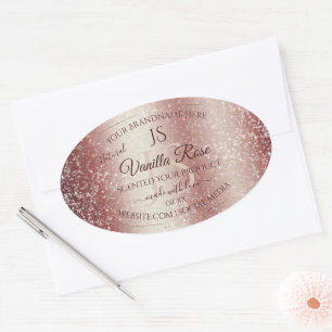Dark Wine Red Soft Glitter Product Labels Monogram