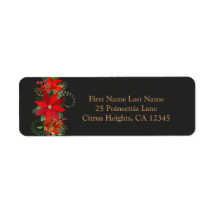 Dark Winter Wedding Red Poinsettia Holiday Party