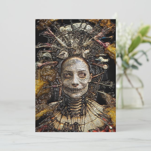 Dark Witch Halloween Invitation (Standing Front)