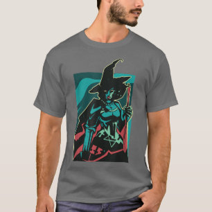 Dark Witch With A Broom Witchery Dark Magic 572  T-Shirt