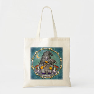 Dark wizard gnome  tote bag