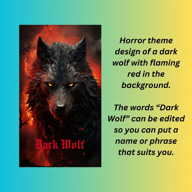 Dark Wolf  Case-Mate iPhone Case (Creator Uploaded)