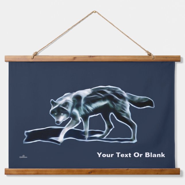 Dark Wolf Hanging Tapestry (Front)