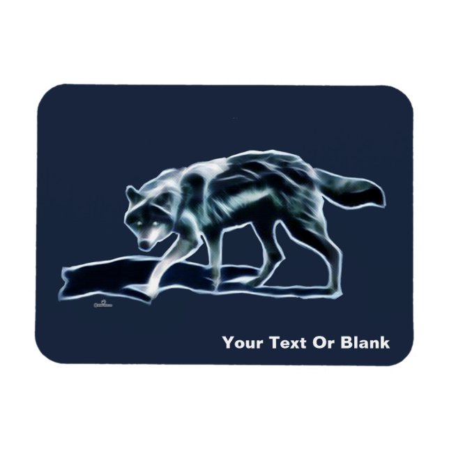 Dark Wolf Magnet (Horizontal)