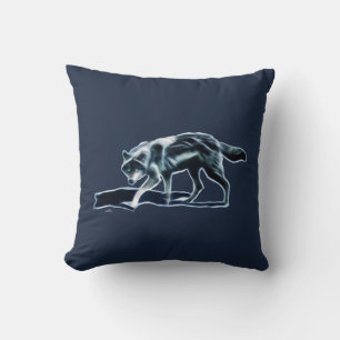 Dark Wolf Throw Pillow