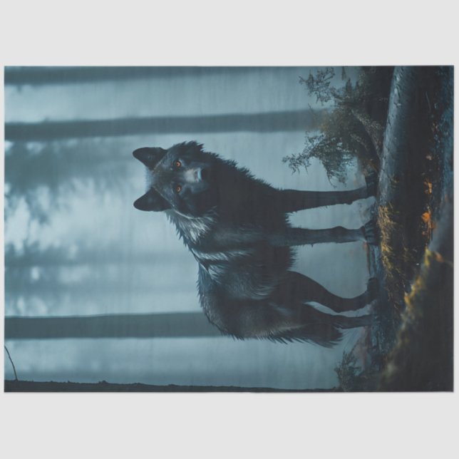 Dark Wolf Tissue Paper (Front)