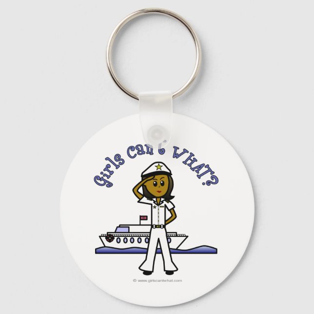 Dark Woman Captain Keychain (Front)