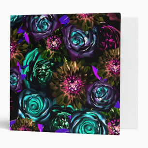 Dark Wonderland Bold Glamour Floral Flowers Binder