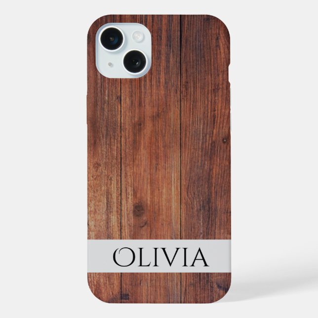 dark wood and modern personalized  iPhone case (Back)