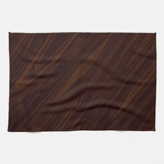 Dark wood background kitchen towel (Horizontal)