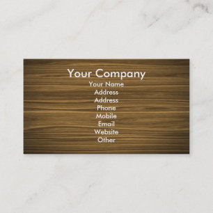 dark wood business card
