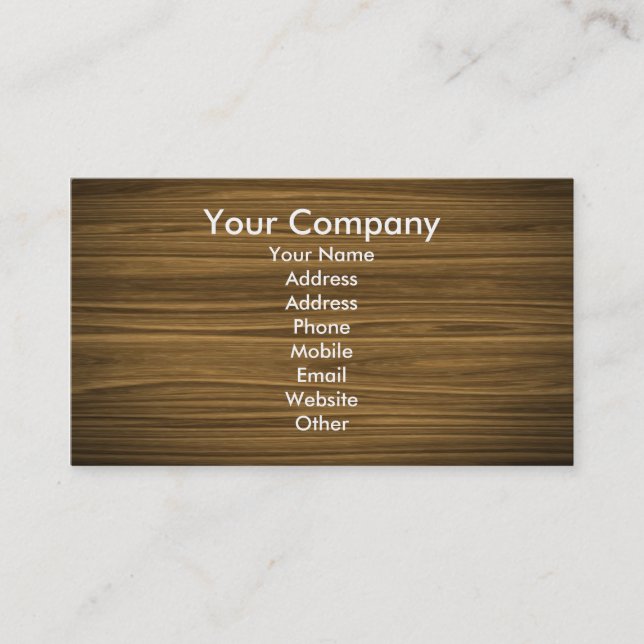 dark wood business card (Front)