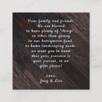 Dark Wood Custom Wishing Well Cards in Bulk