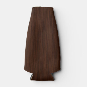 Dark Wood Grain Look Background Bottle Cooler