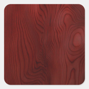 Dark Wood Grain Square Sticker