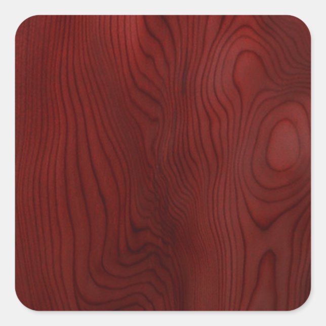 Dark Wood Grain Square Sticker (Front)