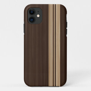 Dark Wood Stripes iPhone 5 Case - Surfboard Style