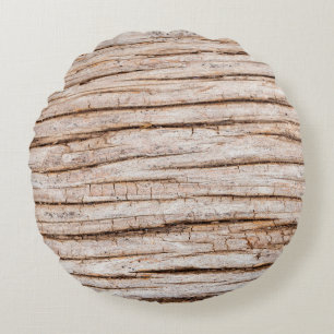 Dark wood texture. Abstract background Vintageabst Round Pillow