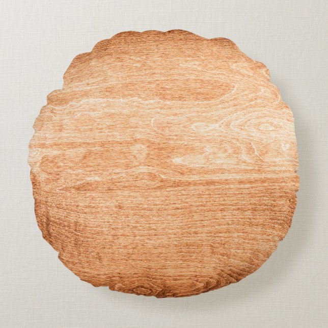 Dark wood texture background surface with old natu round pillow (Front)