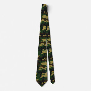 Dark Woodland Camo Tie