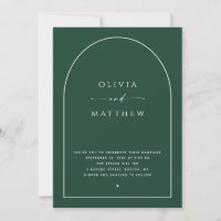 Dark Woodland Green Wedding | Arch Photo + QR Code