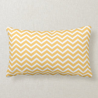 Dark Yellow Chevron Lumbar Pillow