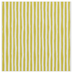 Dark Yellow & Ivory Wonky Stripes Fabric