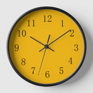 Dark Yellow Kitchen Wall Clock