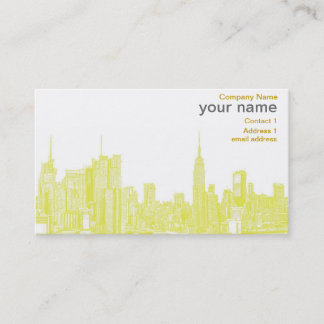 Dark yellow NYC Business Card