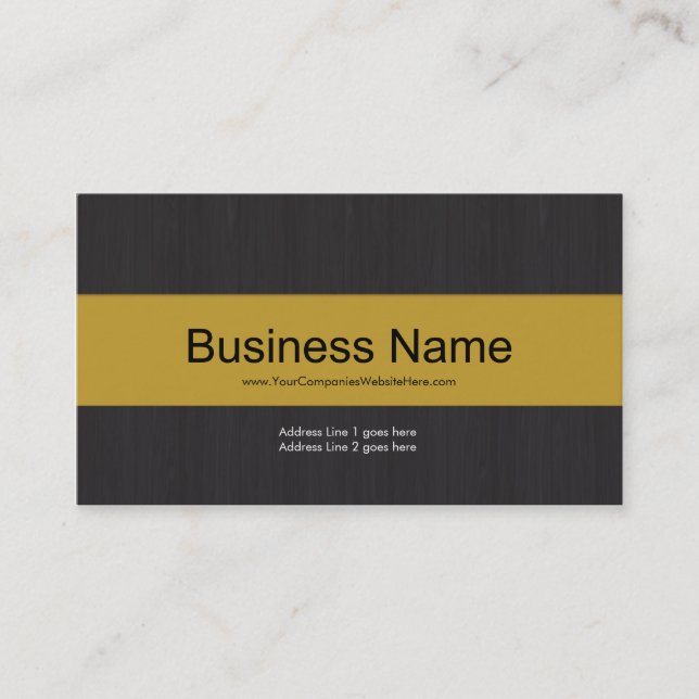 Dark & Yellow Professional Business Card (Front)