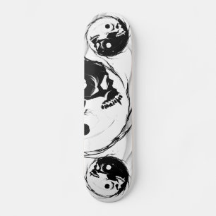 Dark yin yang religious Symbol Skateboard