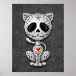 Dark Zombie Sugar Kitten Poster