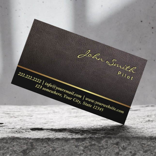 Darker Leather Pilot/Aviator Business Card (Creator Uploaded)