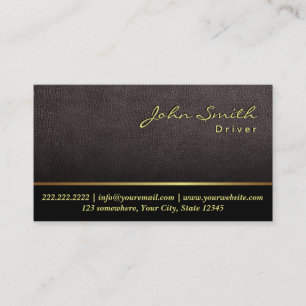 Darker Leather Texture Driver Business Card
