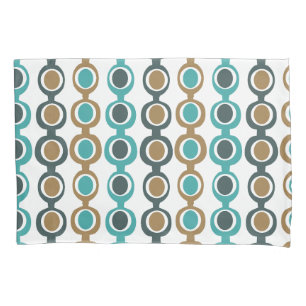 Darker Mid-Century Modern Chain  Pillowcase