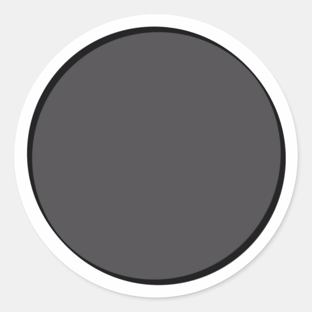 DarkGrey Dot Classic Round Sticker (Front)