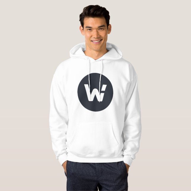 Darkish W Simple Sweat - shirt à capuche masculin (Devant entier)