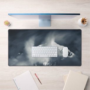 Darkness and chaos over the mountain desk mat