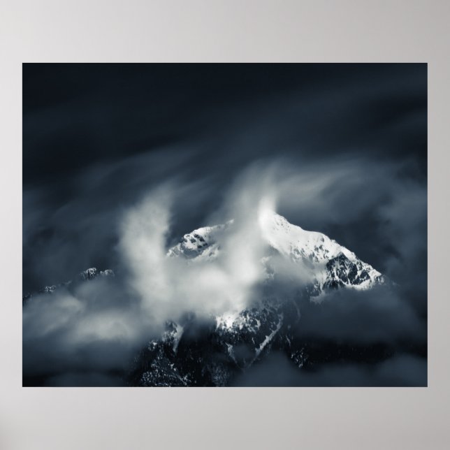 Darkness and chaos over the mountain poster (Front)
