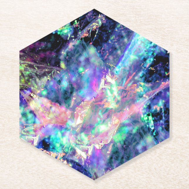 darkness and light, dark opal : paper coaster (Front)