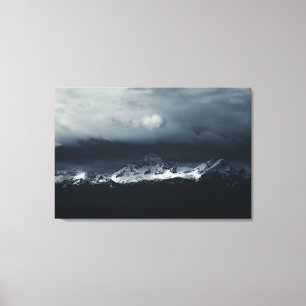 Darkness and sunlight at mountain Triglav Canvas Print
