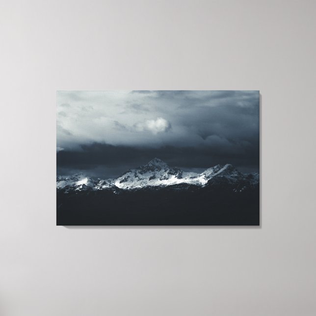Darkness and sunlight at mountain Triglav Canvas Print (Front)