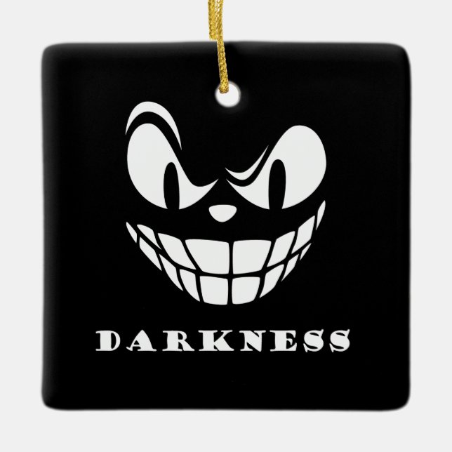 Darkness monster face ceramic ornament (Front)