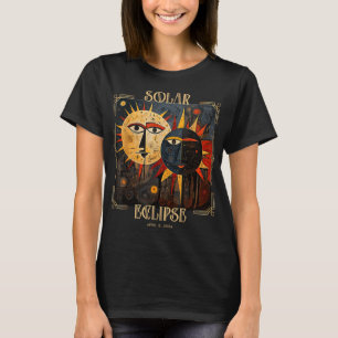 Darkness My Old Friend Cat Solar Eclipse April 08  T-Shirt