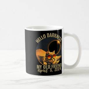 Darkness My Old Friend Cat With Solar Eclipse Gles Coffee Mug